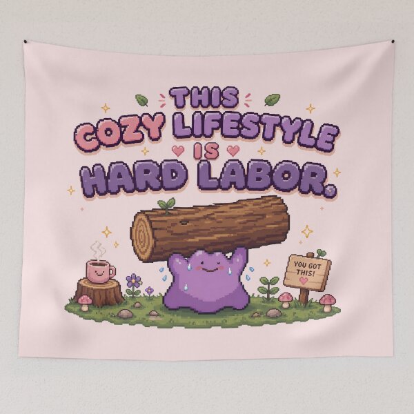 Item preview, THIS COZY LIFESTYLE IS HARD LABOR designed and sold by BRIGHT BITS BOUTIQUE.