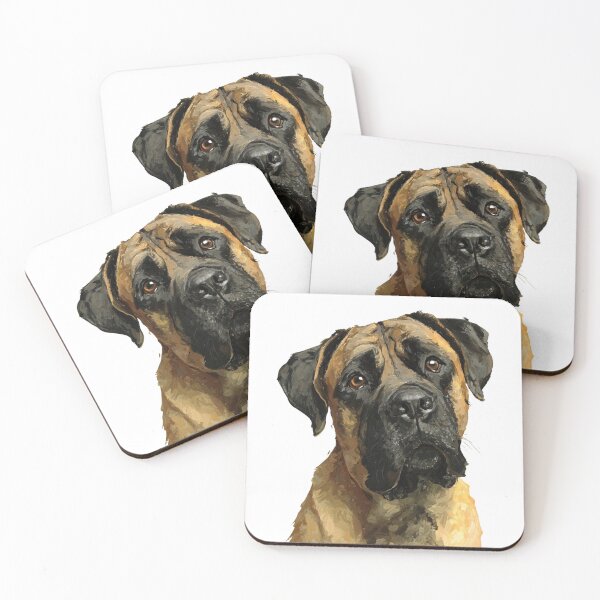 Item preview, Bullmastiff puppy dog painting designed and sold by MendaciousMina.
