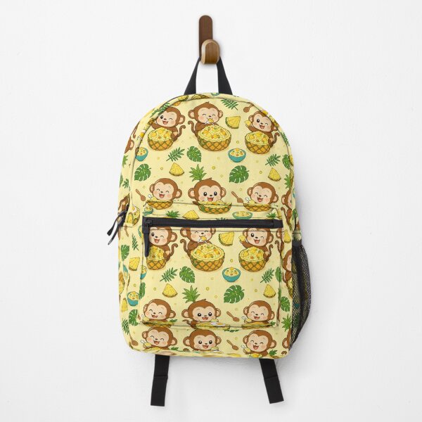 Item preview, Kawaii Monkey Pineapple Fried Rice Food Pattern designed and sold by Soft Berry Studio.
