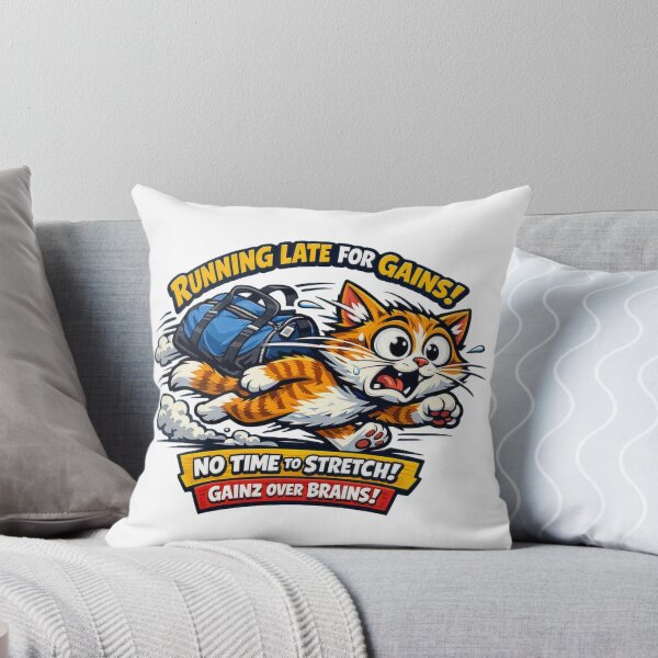 Item preview, Running Late Counts As Cardio Funny Sarcastic Cat – Gym Cat Lover Humor Design designed and sold by AYACHI90.