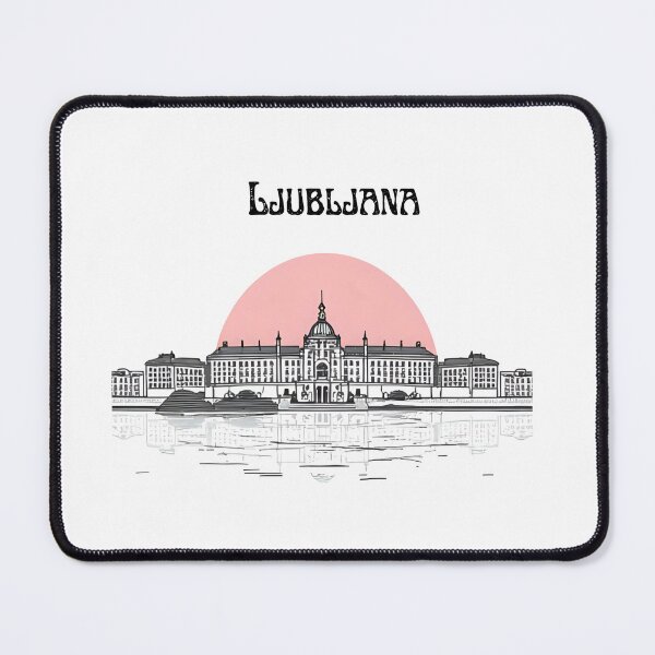 Item preview, Ljubljana Slovenia Skyline Art – European City Line Drawing designed and sold by Eclipse 3699.