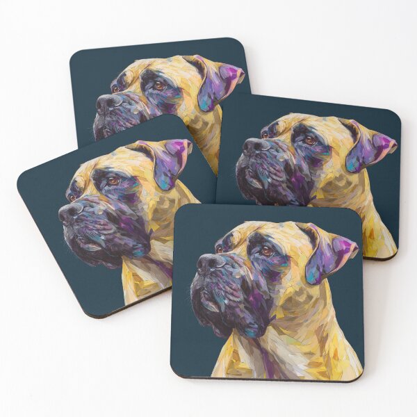 Item preview, Bullmastiff puppy dog painting designed and sold by MendaciousMina.
