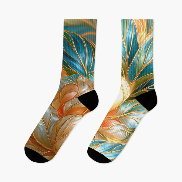 Item preview, Peony Floral Art in Gold, Green and Blue. designed and sold by MargaretWiktor.