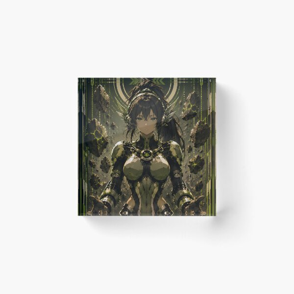 Item preview, Earth Element Cyberpunk – Futuristic Anime Mecha Girl designed and sold by Apocalyptic Art Studio.