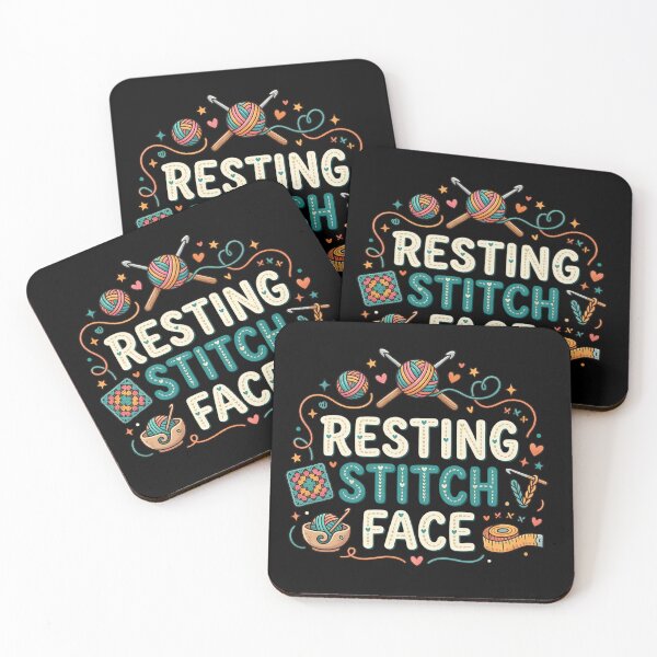 Item preview, Resting Stitch Face - Funny Crochet Knitting Yarn Art designed and sold by MarJul.