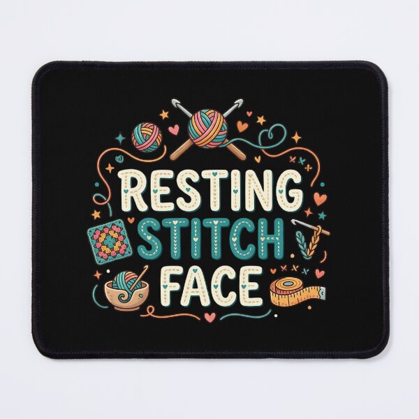 Item preview, Resting Stitch Face - Funny Crochet Knitting Yarn Art designed and sold by MarJul.