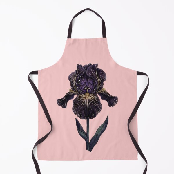 Item preview, Dark Purple Iris Flower Gold Veins Celestial Gothic Floral Art designed and sold by BreezifyDesignStudio.