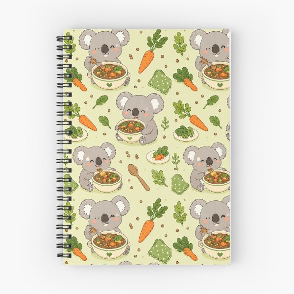 Item preview, Kawaii Koala Lentil Bowl Food Pattern designed and sold by Soft Berry Studio.