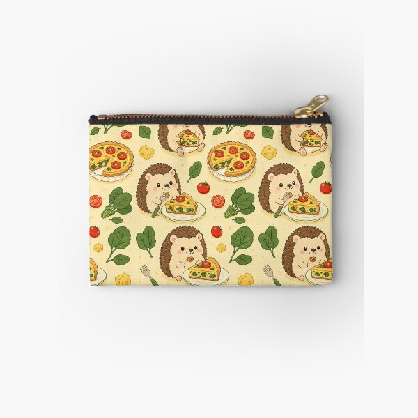 Item preview, Kawaii Hedgehog Spinach Quiche Food Pattern designed and sold by Soft Berry Studio.