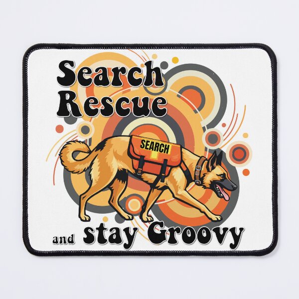 Item preview, Search and Rescue K9 Shepherd Retro Design designed and sold by Bluek9sDesign.
