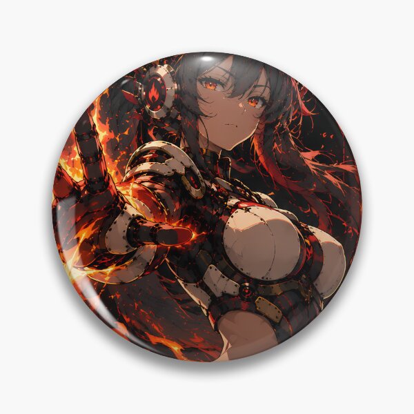 Item preview, Fire Element Cyberpunk – Futuristic Anime Mecha Warrior designed and sold by Apocalyptic Art Studio.