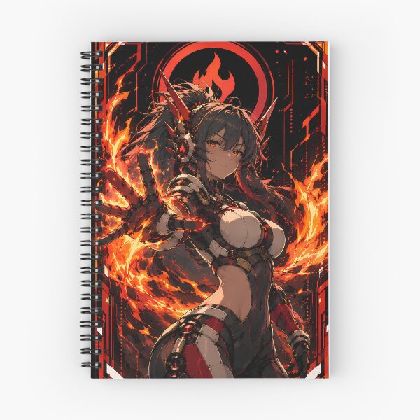 Item preview, Fire Element Cyberpunk – Futuristic Anime Mecha Warrior designed and sold by Apocalyptic Art Studio.