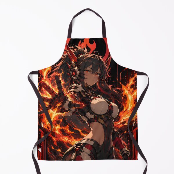 Item preview, Fire Element Cyberpunk – Futuristic Anime Mecha Warrior designed and sold by Apocalyptic Art Studio.