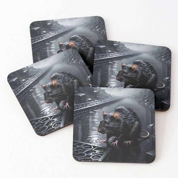 Item preview, Mystical rat in a foggy, dark tunnel with water designed and sold by Mystic-Art-2.
