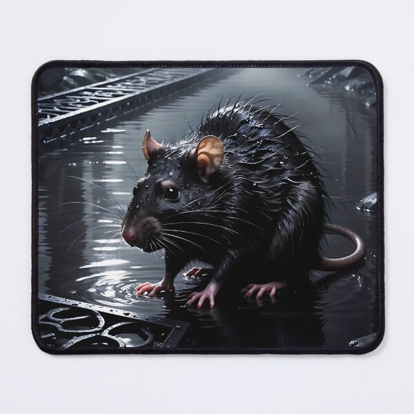 Item preview, Mystical rat in a foggy, dark tunnel with water designed and sold by Mystic-Art-2.
