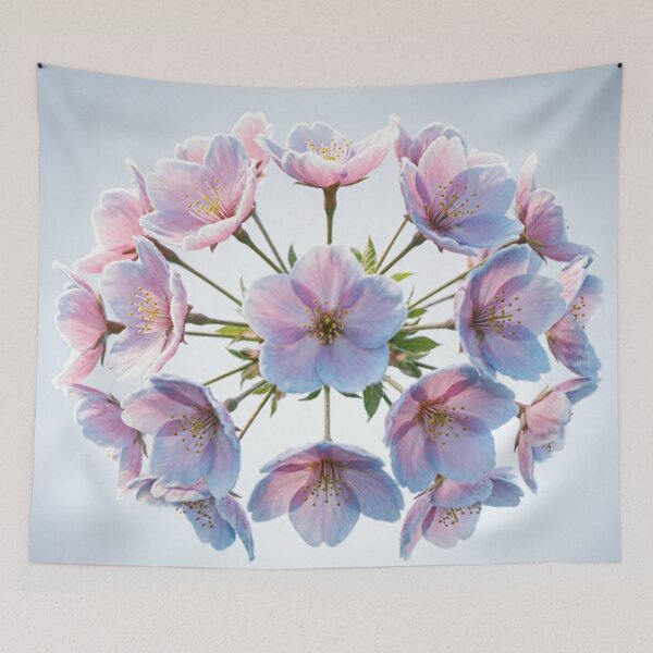 Item preview, Circular Baby Blue Flower Mandala designed and sold by IntelliMindDesigns.