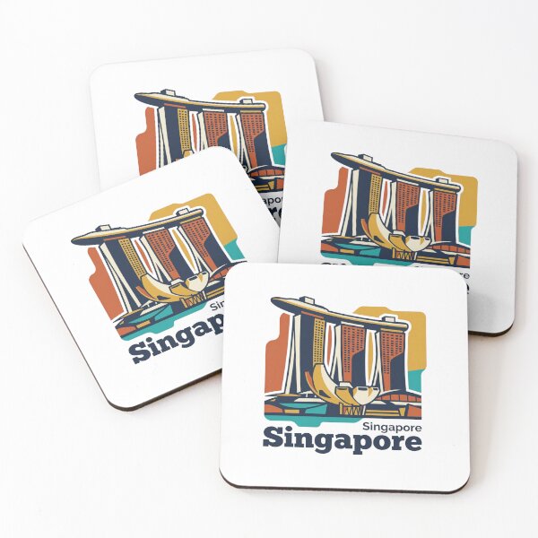 Item preview, Singapore Marina Bay Sands Bold Retro Graphic Art designed and sold by Inkworksbyshery.