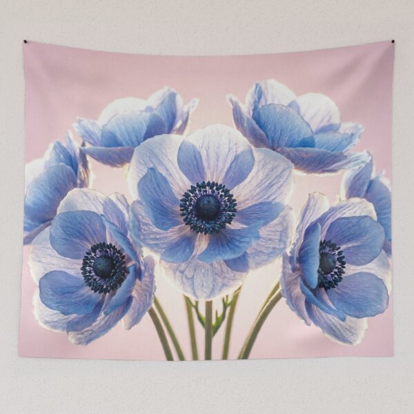 Item preview, Baby Blue Anemone Flower Bouquet designed and sold by IntelliMindDesigns.
