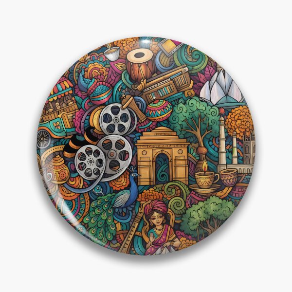 Item preview, 1 Incredible India Culture Festival Doodle Illustration Art designed and sold by ART ATTACK ZONE.
