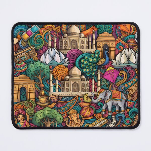 Item preview, 1 Incredible India Culture Festival Doodle Illustration Art designed and sold by ART ATTACK ZONE.