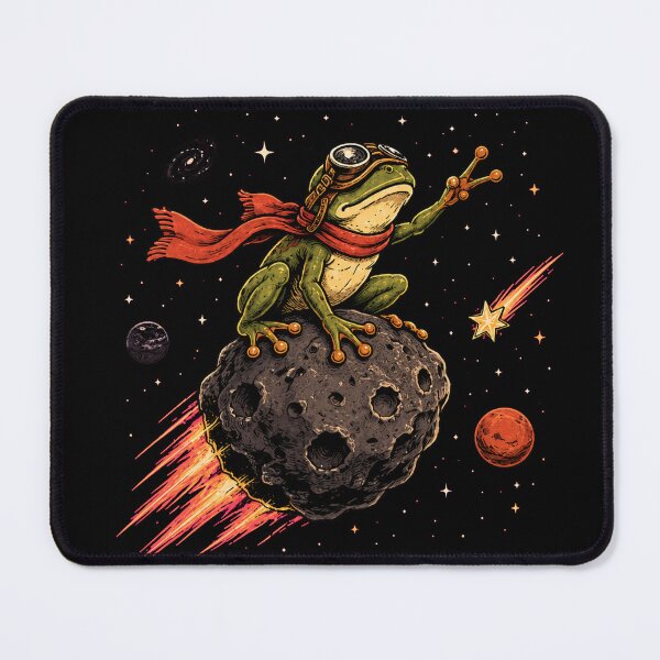 Item preview, Frog flying on the asteroid designed and sold by Konvero.