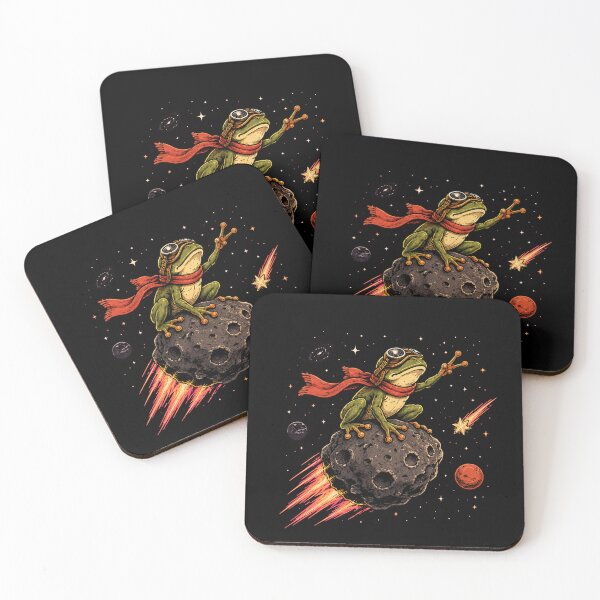 Item preview, Frog flying on the asteroid designed and sold by Konvero.