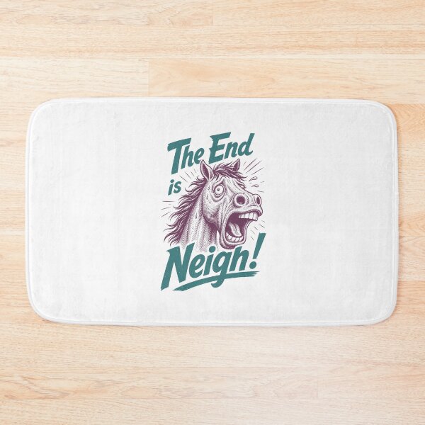 Item preview, The End Is Neigh Funny Panicked Horse Pun designed and sold by zoljo.