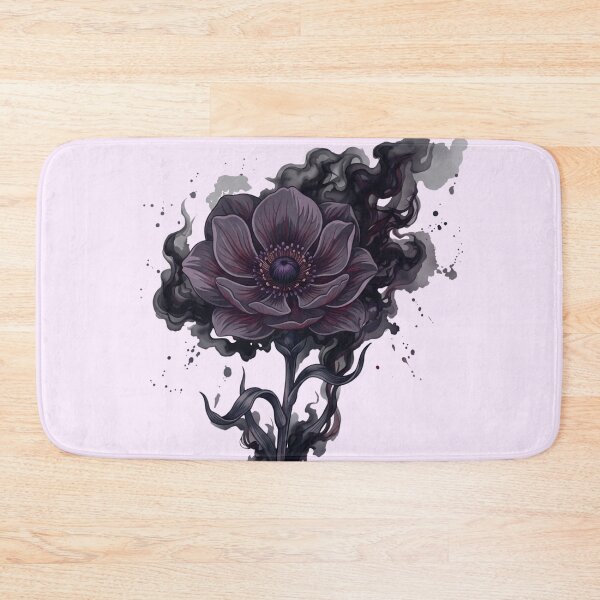 Item preview, Dark Smoky Anemone Flower Gothic Moody Ink Splash Art designed and sold by BreezifyDesignStudio.