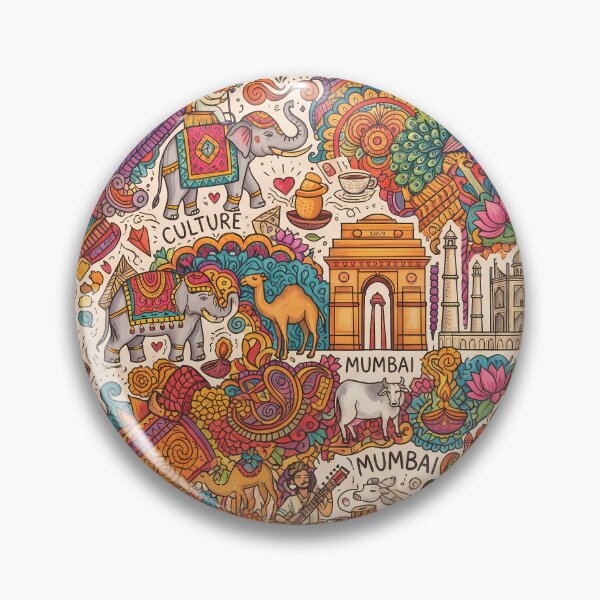 Item preview, 2 Incredible India Culture Festival Doodle Illustration Art designed and sold by ART ATTACK ZONE.