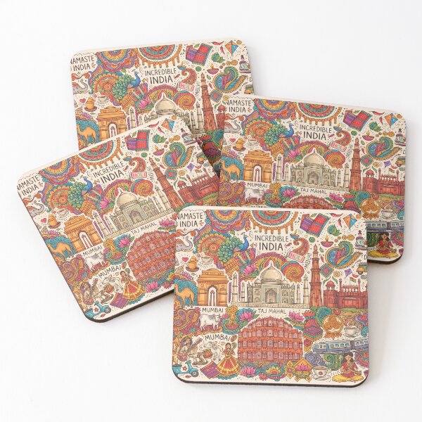 Item preview, 2 Incredible India Culture Festival Doodle Illustration Art designed and sold by ART ATTACK ZONE.