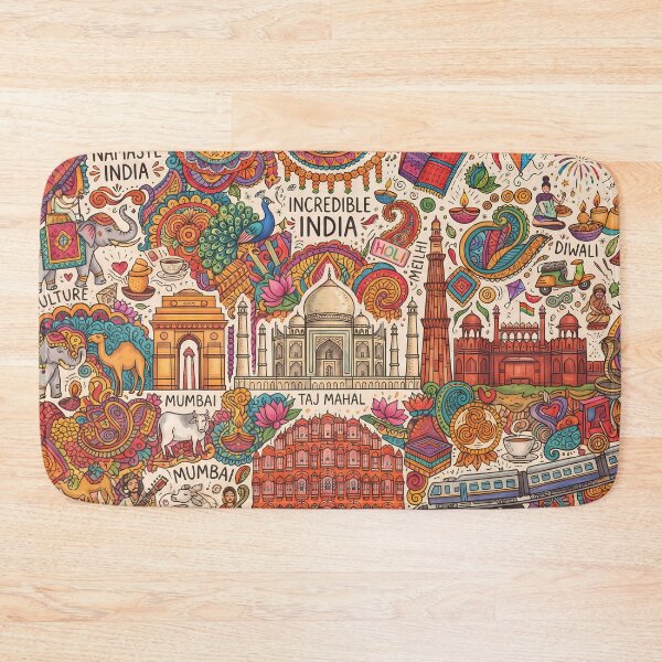 Item preview, 2 Incredible India Culture Festival Doodle Illustration Art designed and sold by ART ATTACK ZONE.