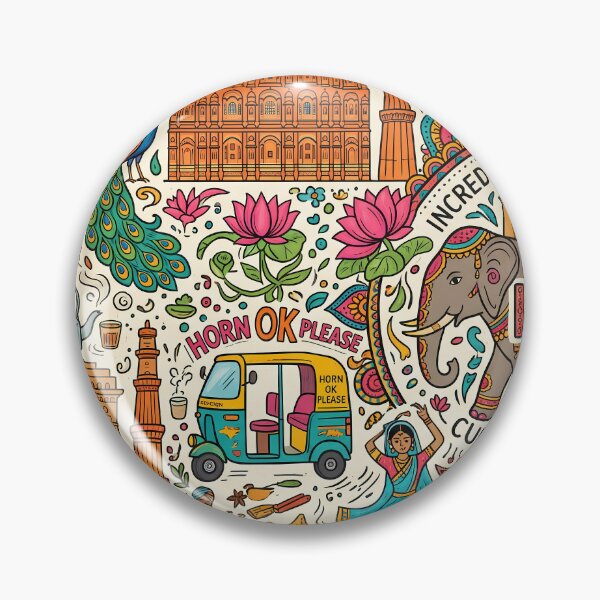 Item preview, 6 Incredible India Culture Festival Doodle Illustration Art designed and sold by ART ATTACK ZONE.