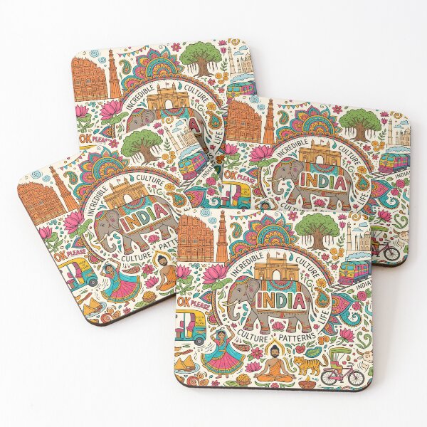 Item preview, 6 Incredible India Culture Festival Doodle Illustration Art designed and sold by ART ATTACK ZONE.