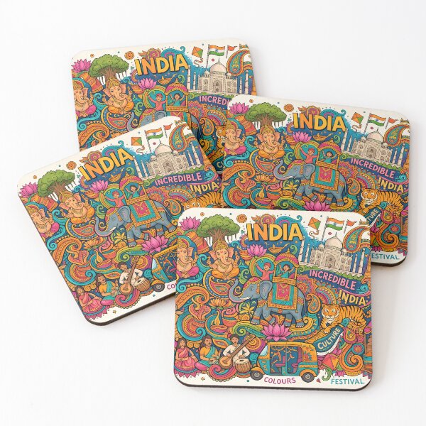 Item preview, 7 Incredible India Culture Festival Doodle Illustration Art designed and sold by ART ATTACK ZONE.