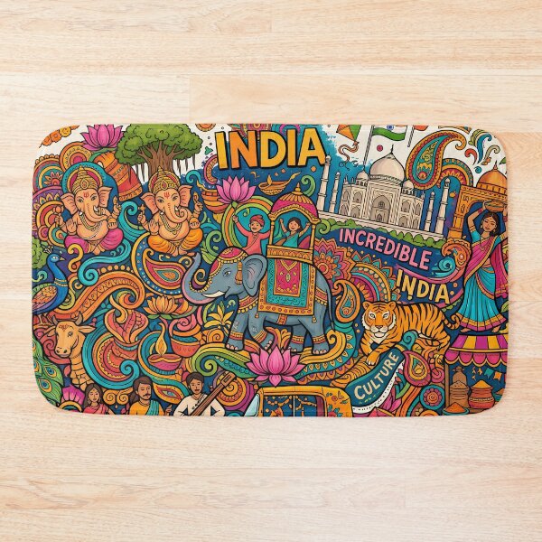 Item preview, 7 Incredible India Culture Festival Doodle Illustration Art designed and sold by ART ATTACK ZONE.