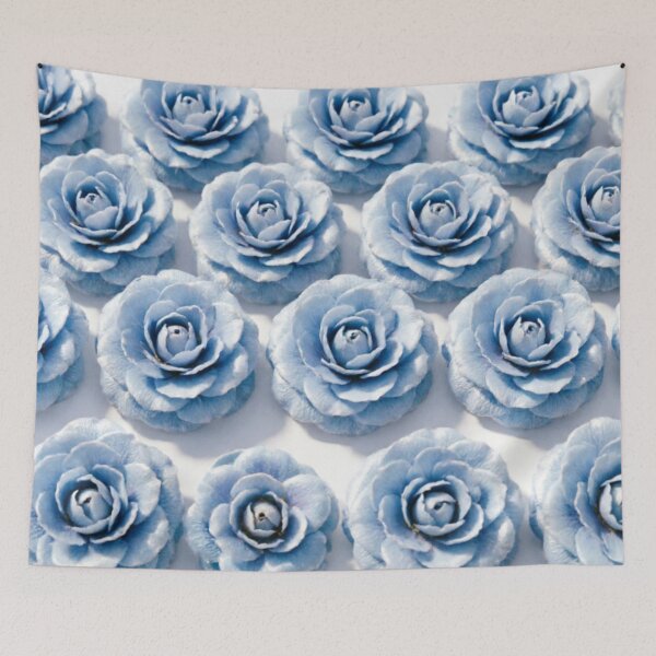 Item preview, Baby Blue Rose Pattern Grid designed and sold by IntelliMindDesigns.