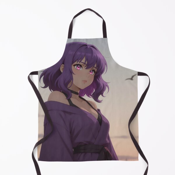 Item preview, Purple-Haired Anime Woman at Sunset in Kimono-Inspired Robe designed and sold by Killington.