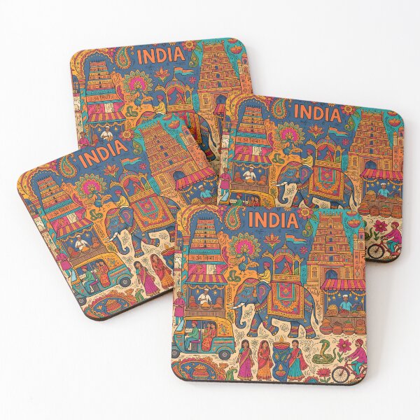 Item preview, 8 Incredible India Culture Festival Doodle Illustration Art designed and sold by ART ATTACK ZONE.