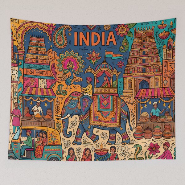 Item preview, 8 Incredible India Culture Festival Doodle Illustration Art designed and sold by ART ATTACK ZONE.