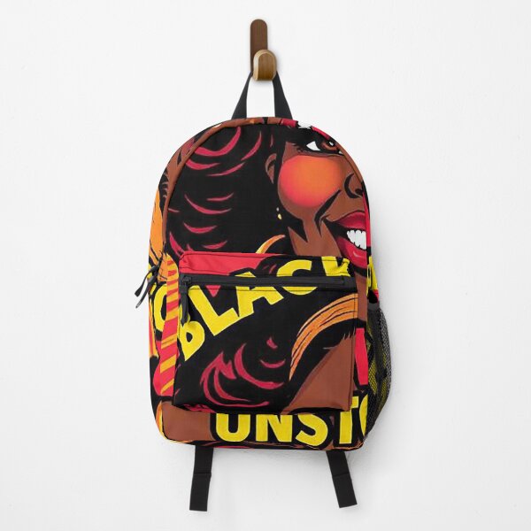 Item preview, Black Queen – Powerful Pop Art Portrait of a Confident Smiling Woman with “Power Unstopped!” Message designed and sold by MFMart.