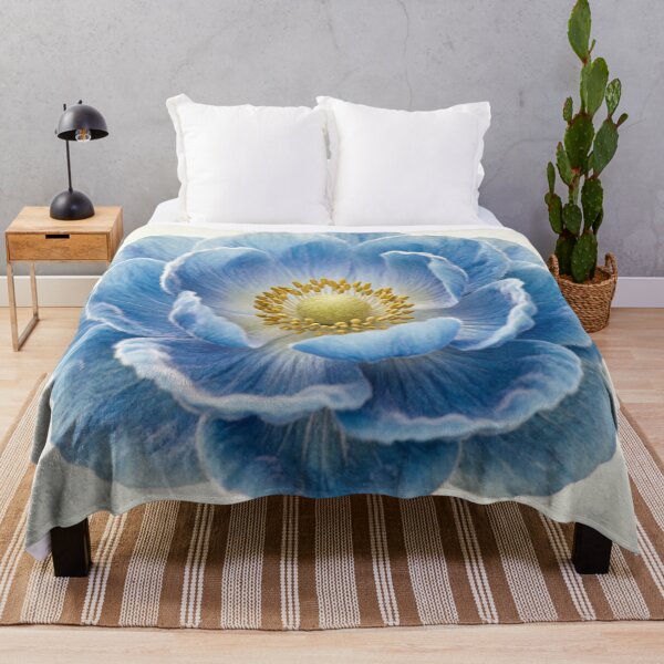 Item preview, Single Baby Blue Peony Macro designed and sold by IntelliMindDesigns.