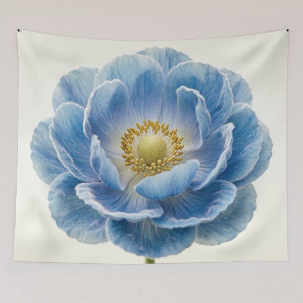Item preview, Single Baby Blue Peony Macro designed and sold by IntelliMindDesigns.