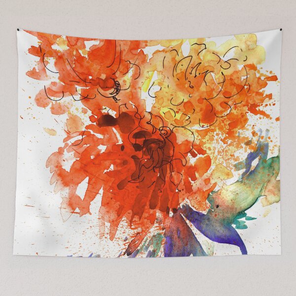 Artikelvorschau, Modernes Aquarellblumen-Design in Orange, Mango und Gelb entworfen und verkauft von DEC02.