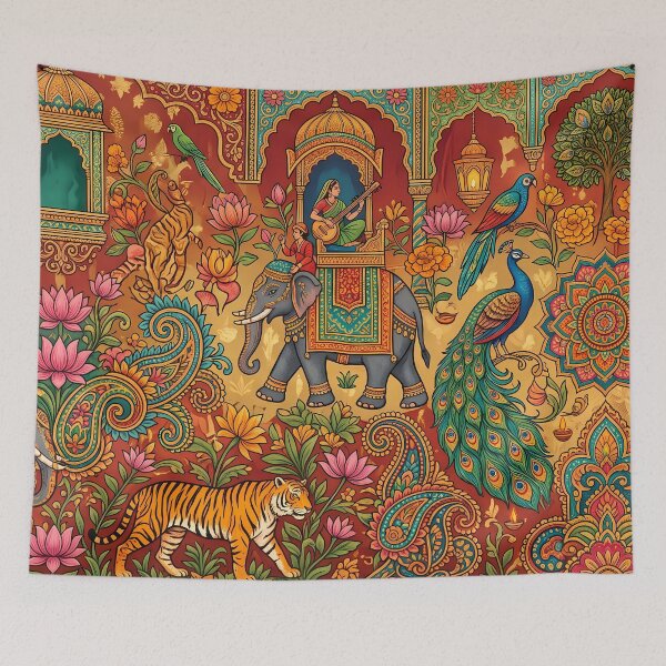 Item preview, F Incredible India Culture Festival Doodle Illustration Art designed and sold by ART ATTACK ZONE.