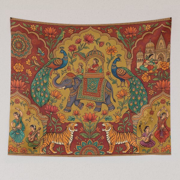 Item preview, H Incredible India Culture Festival Doodle Illustration Art designed and sold by ART ATTACK ZONE.