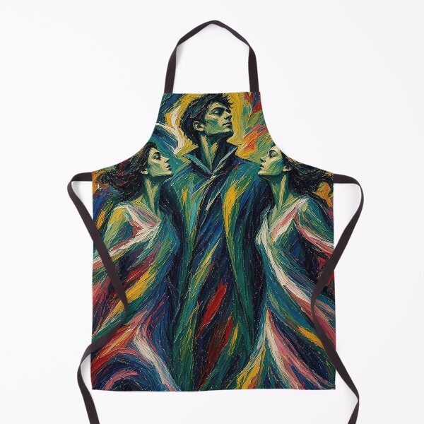 Item preview, Dramatic Expressionist Trio – Powerful Man and Two Women in Vibrant Swirling Colors designed and sold by MFMart.
