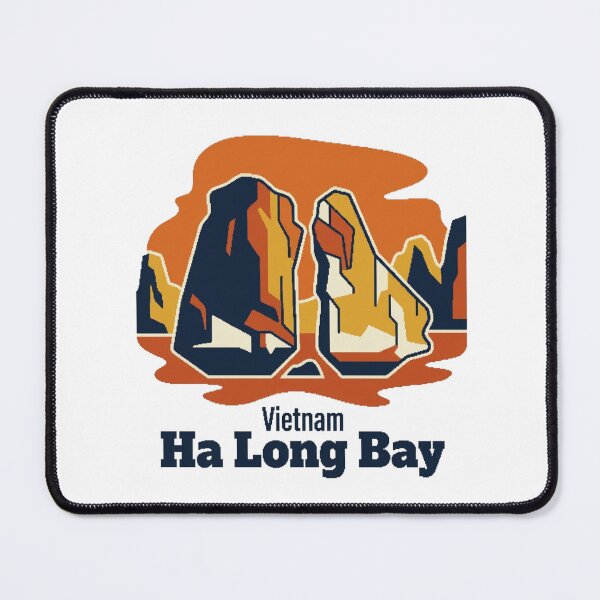 Item preview, Ha Long Bay Limestone Islands Bold Retro Graphic Art designed and sold by Inkworksbyshery.