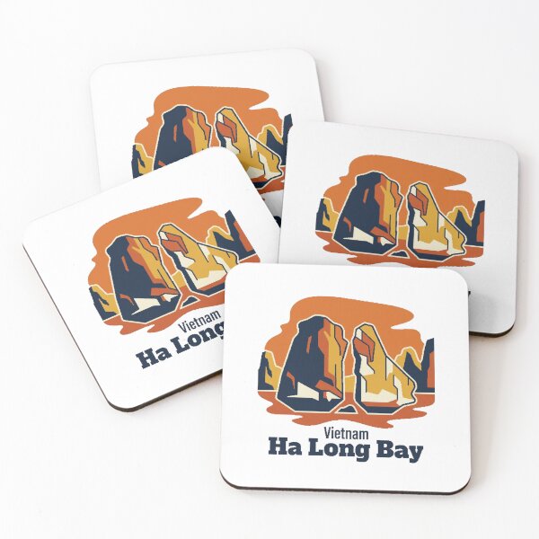 Item preview, Ha Long Bay Limestone Islands Bold Retro Graphic Art designed and sold by Inkworksbyshery.