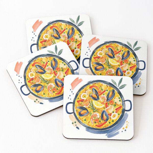 Item preview, Paella Watercolor Abstract Illustration designed and sold by KawaiiDesigns26.