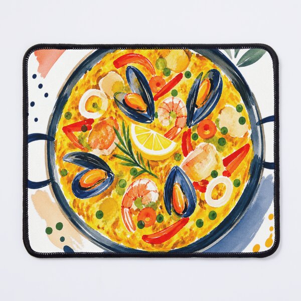 Item preview, Paella Watercolor Abstract Illustration designed and sold by KawaiiDesigns26.